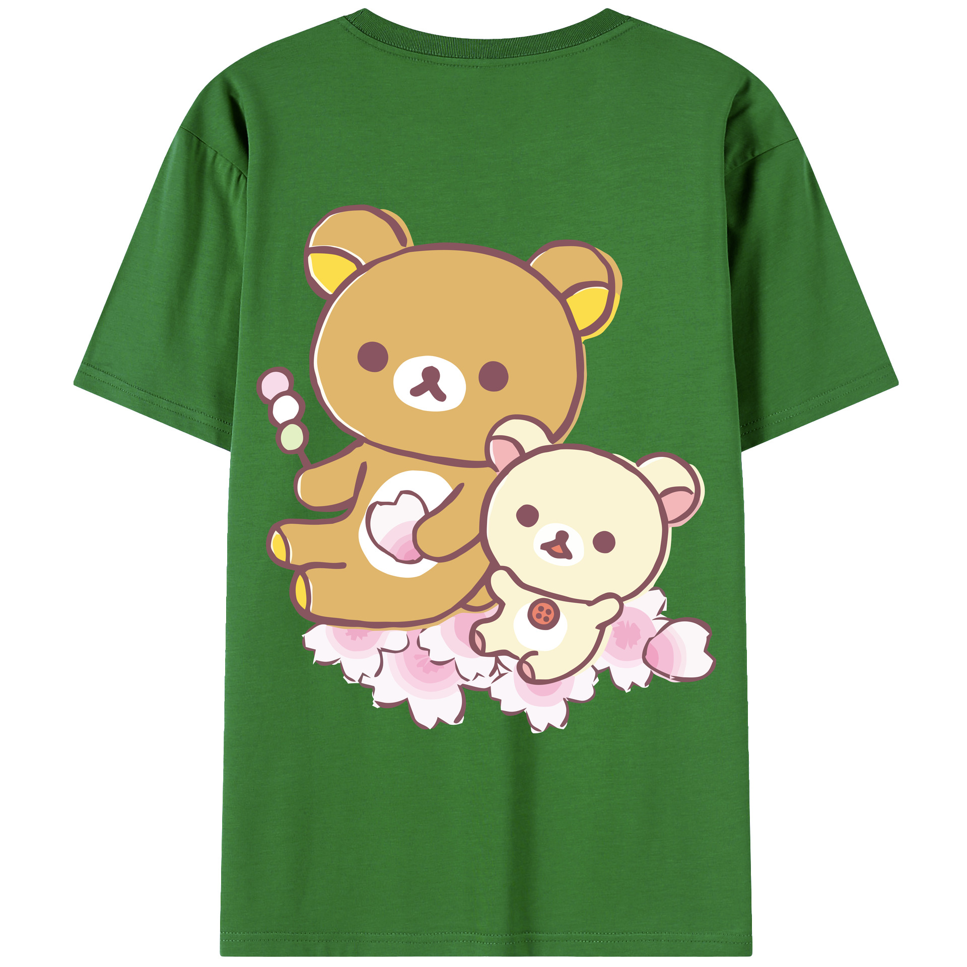 （画像用） リラックマ リラックマ キイロイトリ Rilakkuma Korilakkuma Kiiroitori レディース半袖Tシャツ(バックプリント)